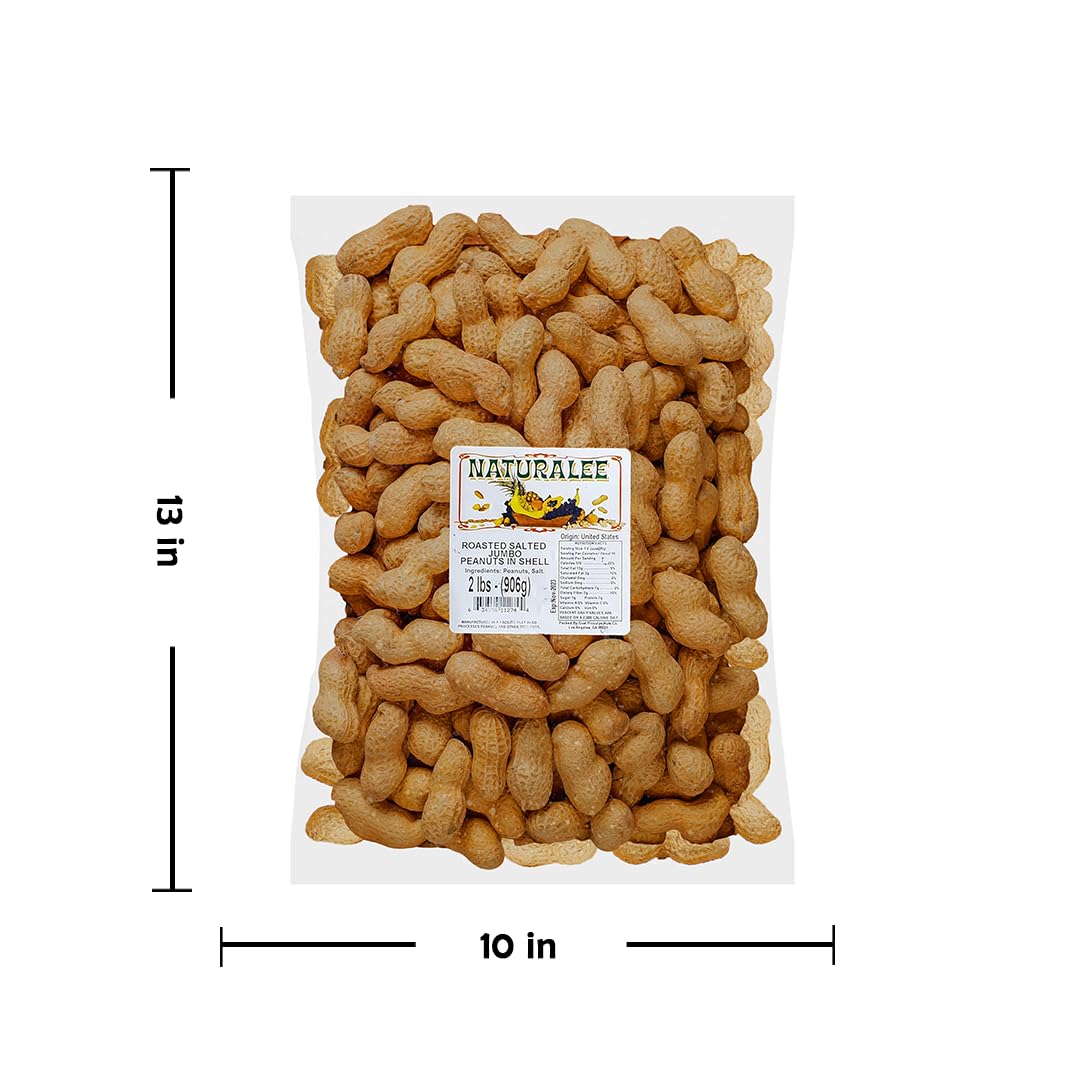 Naturalee Peanuts, In Shell 2 lbs - Roasted, Salted - Natural Healthy Snack