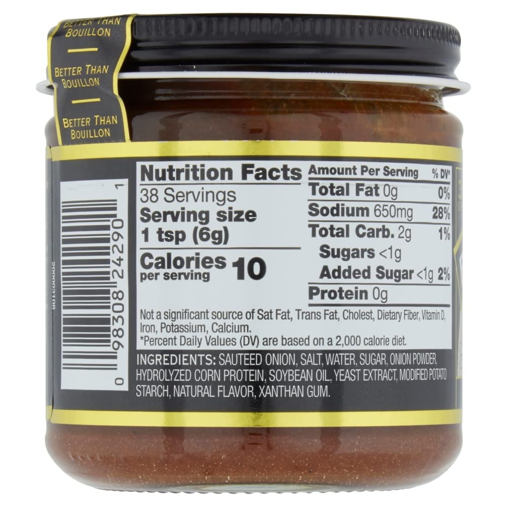Better Than Bouillon Sauteed Onion Base, 8 Ounce (Pack of 6), Blendable Flavor Enhancer