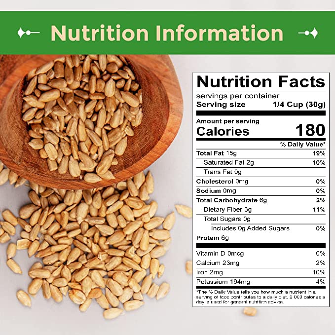 Sincerely Nuts Sunflower Seed Kernels Raw (No Shell) (5lb bag) | Delicious Antioxidant Rich Snack | Source of Protein, Fiber, Es