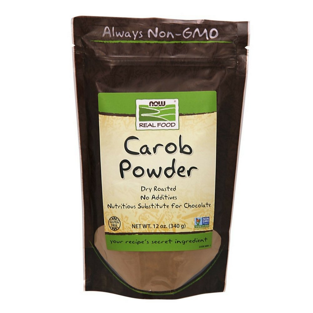 NOW Foods Carob Powder, Dry Roasted, Additive-Free, 12-Ounce, Brown