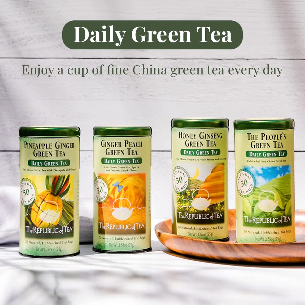 The Republic Of Tea - Pineapple Ginger Daily Green Tea, 250 Tea Bags
