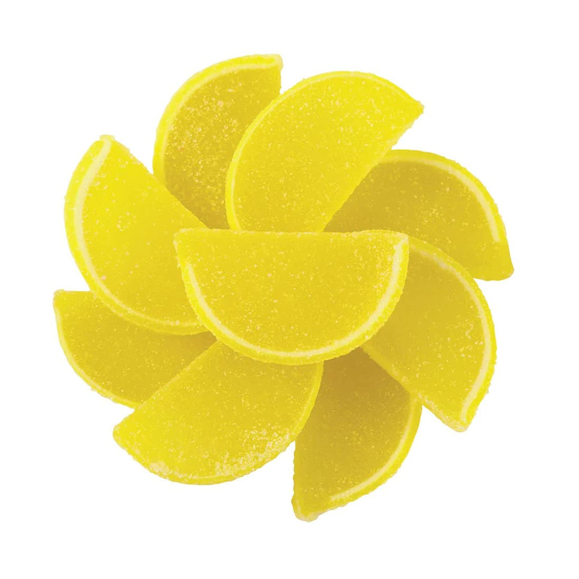 NY Spice Shop Lemon Fruit Slices Candy - 8 Ounce Citrus Flavor Chewy Jelly Fruit Slices Candy - Old Fashioned Sliced Lemon Fruit