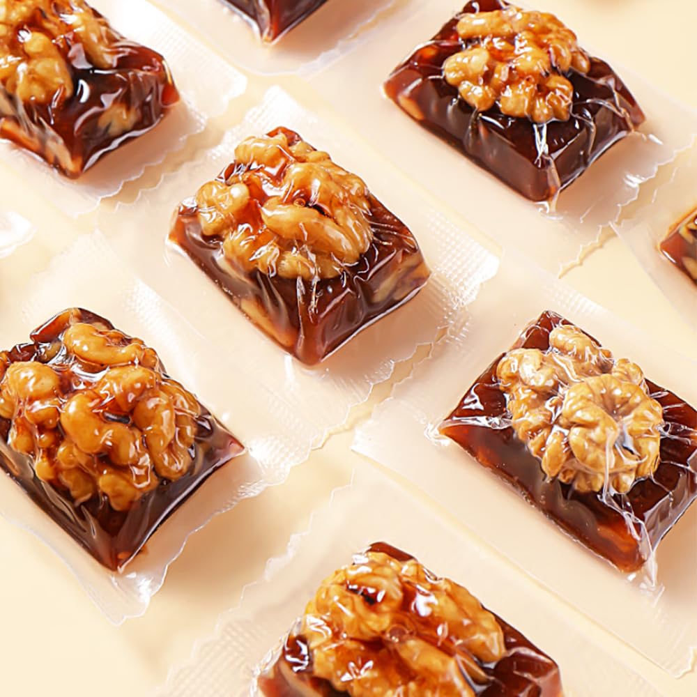 SIJIYUNLI Walnut and Hawthorn Cake, Soft, Glutinous Snack, 250g/8.81oz