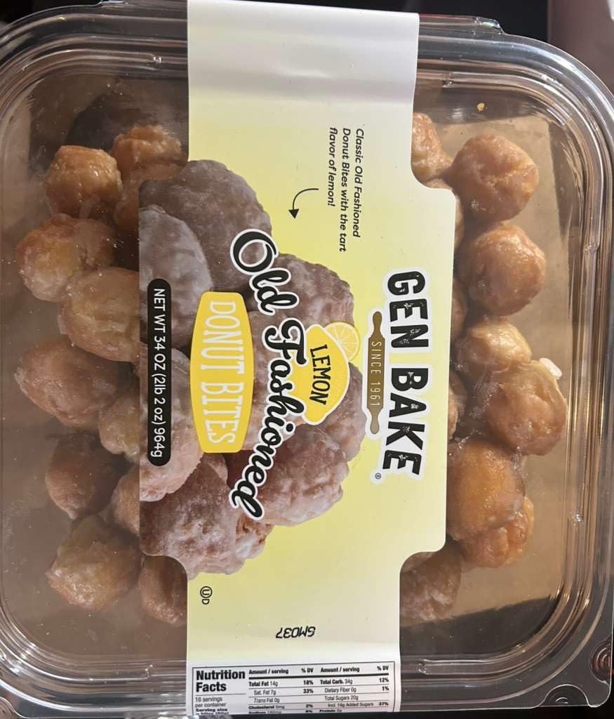 Gen Bake Lemon Old Fashioned Donut Bites, Classic Tart Lemon Flavor, 34 oz 1 Box