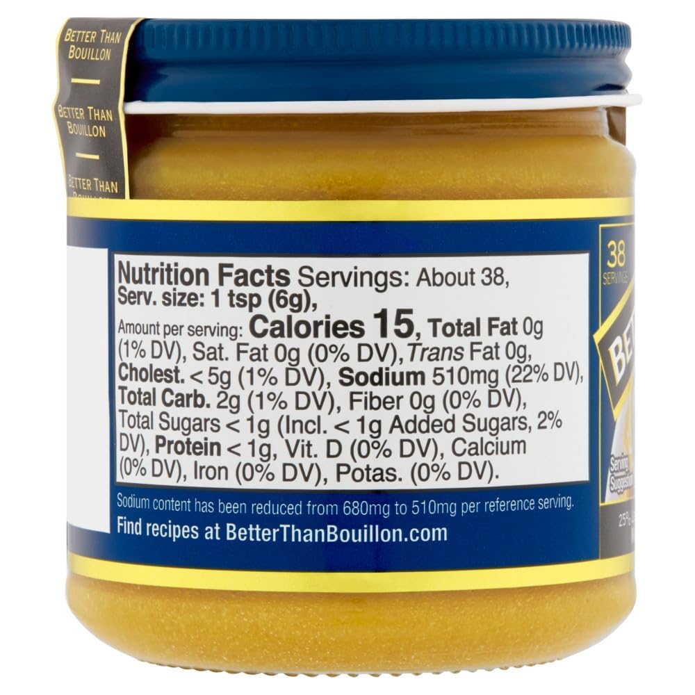 Better Than Bouillon Reduced Sodium Base Variety Pack, 3 Jars, 8 Ounce (Roasted Chicken, Seasoned Vegetable, Roasted Beef)