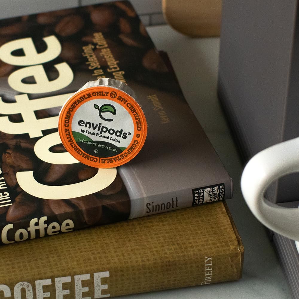 Fresh Roasted Coffee, Organic Dark Mexican Envipods | Mold & Myco 3Rd Party Tested, Bpi Compostable, Usda Organic, Kosher | Dark Rst 72 Ct Compatible With 1.0 & 2.0 K Cup Malt-Inspired