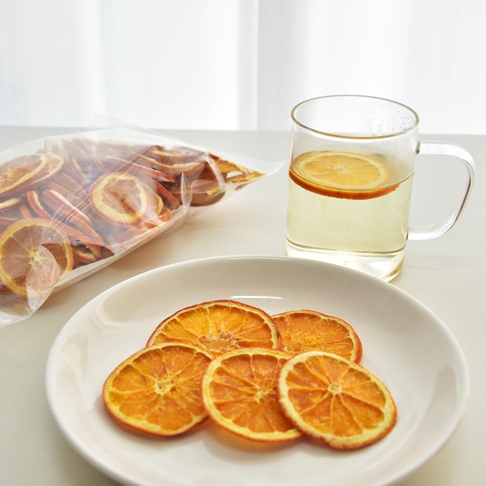 Dehydrated Dried Oranges For Cocktails, Dried Orange Slices3.52Oz/100G, No Sugar Added Fruit Tea 3.52 Oz (23 To 32 Slices)