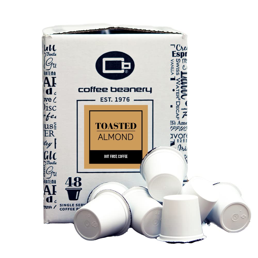 Coffee Beanery Toasted Almond Coffee Pods - Medium Roast, 192 Count, Bulk Pack