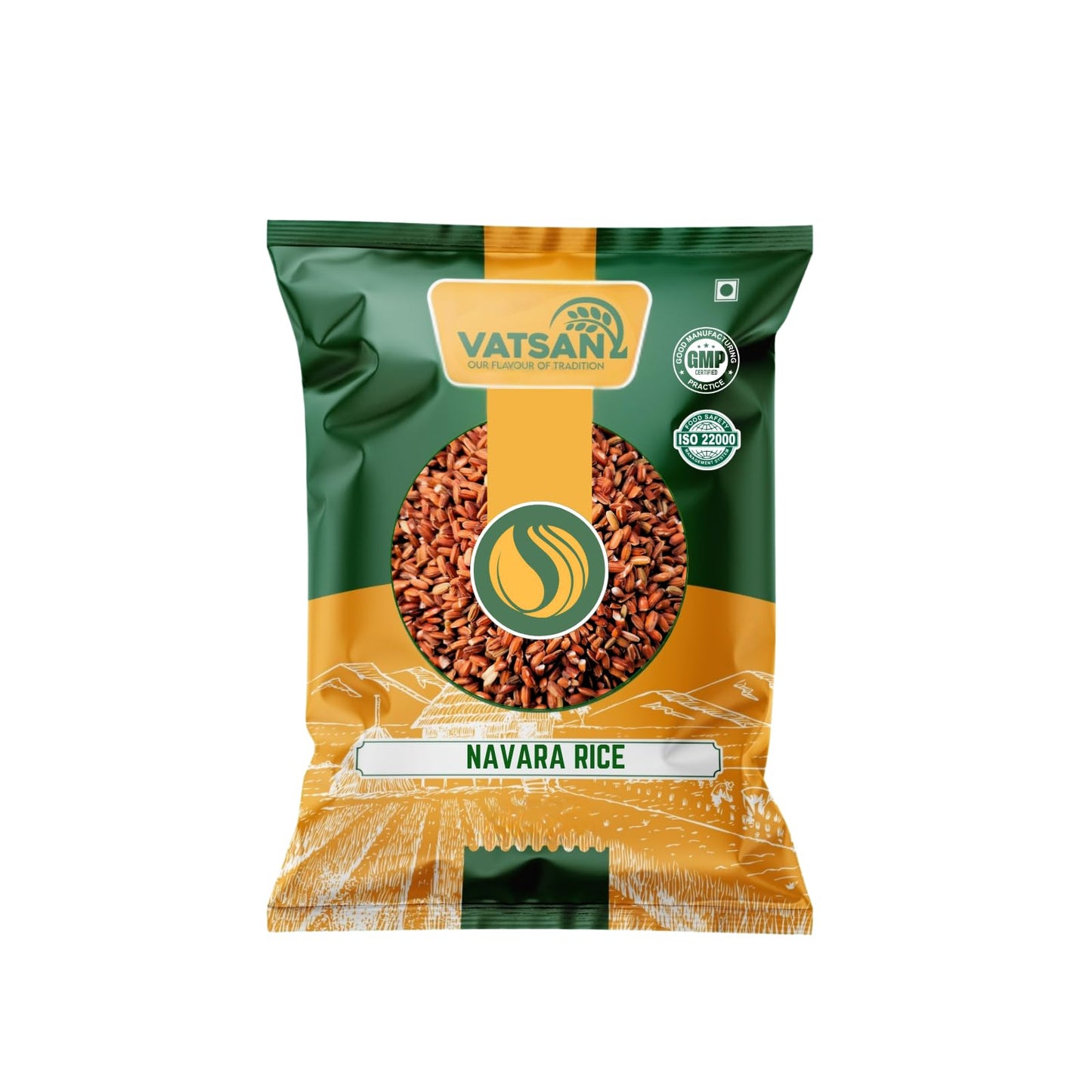 Vatsan Navara Rice 2lbs | Authentic Kerala Red Rice | Gluten-Free, High Fiber | Ideal for Ayurveda, Porridge & Healthy Meals