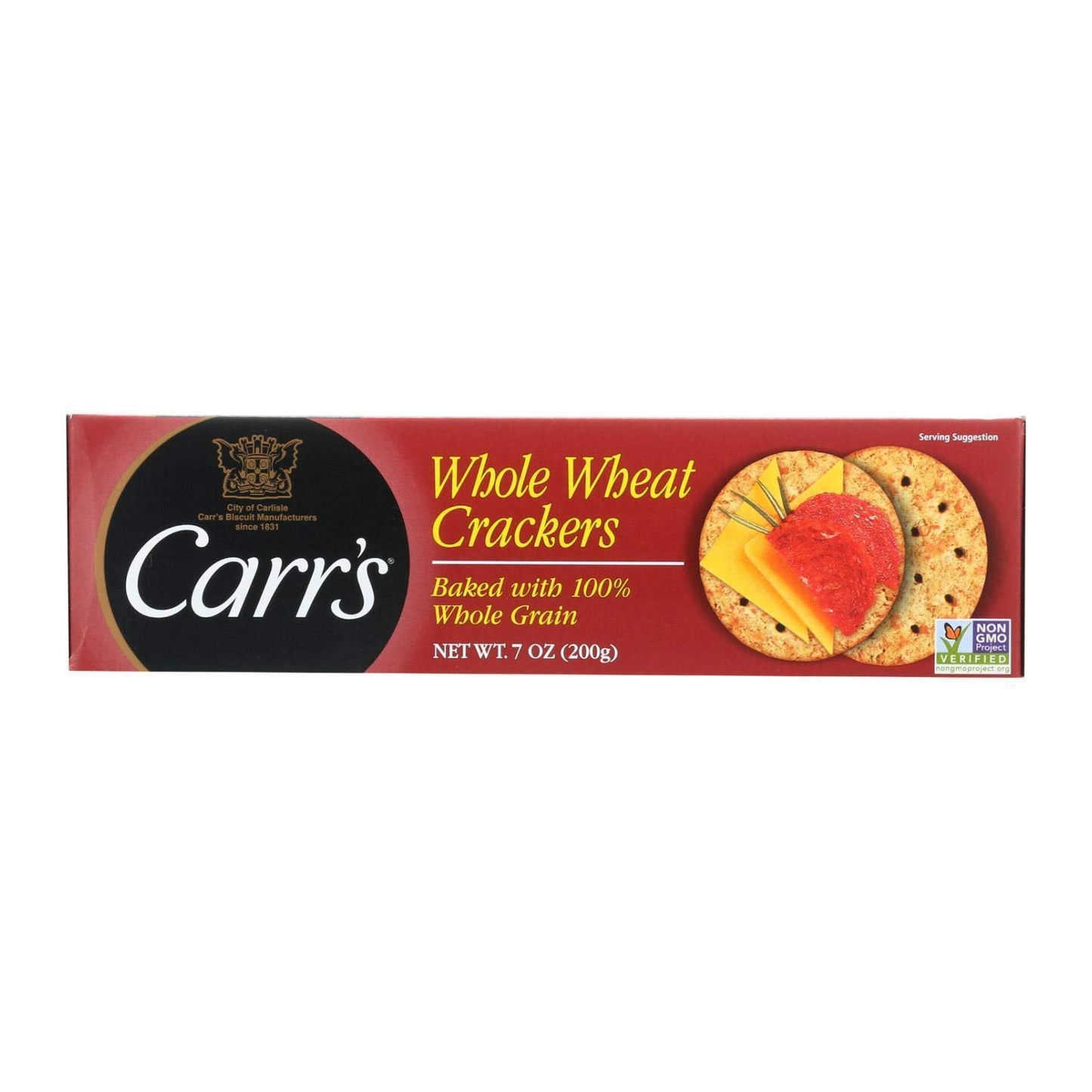 Carr s Whole Wheat Crackers, 7 Ounce