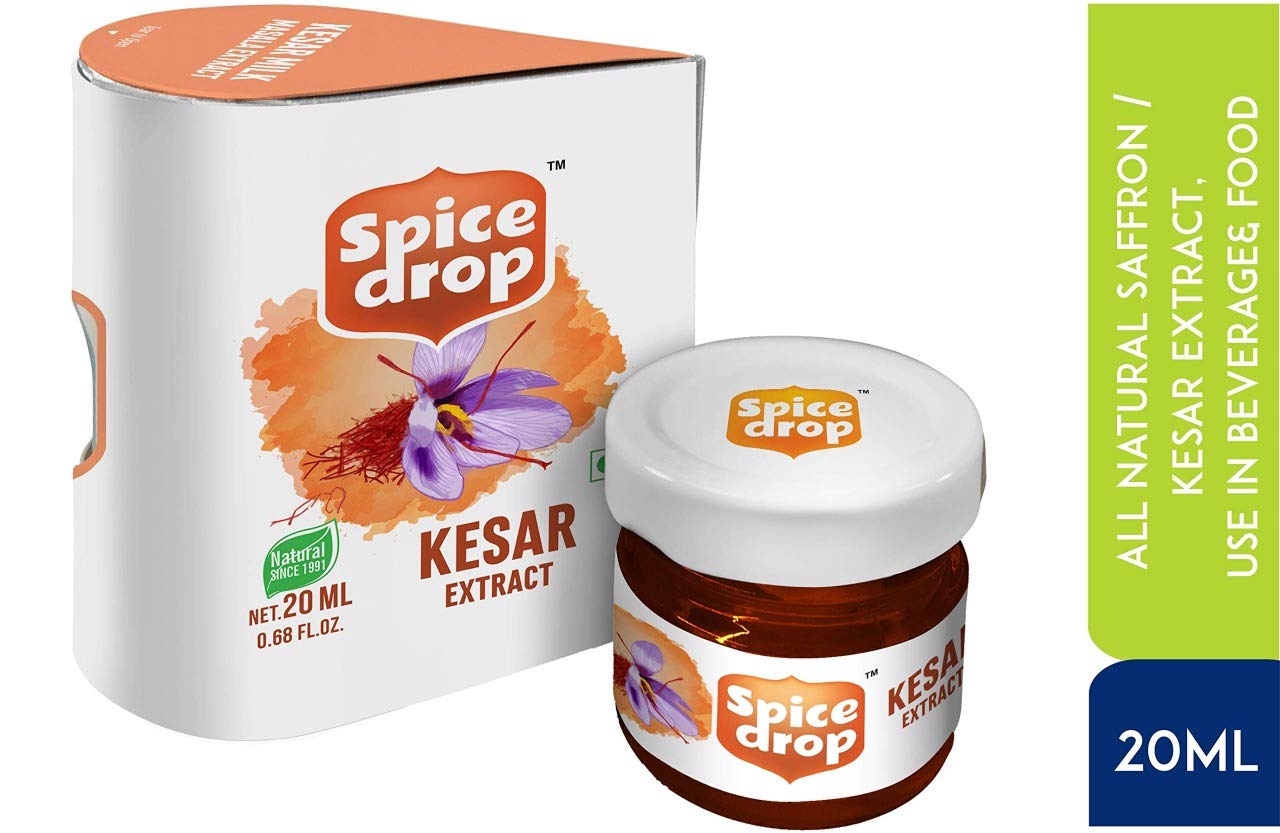 Spice Drop Saffron Extract | Pure Kashmiri Kesar | Tea, Kheer, Kesar Milk, Cooking, Baking, Biryani, Dessert | Rich Flavor Aroma