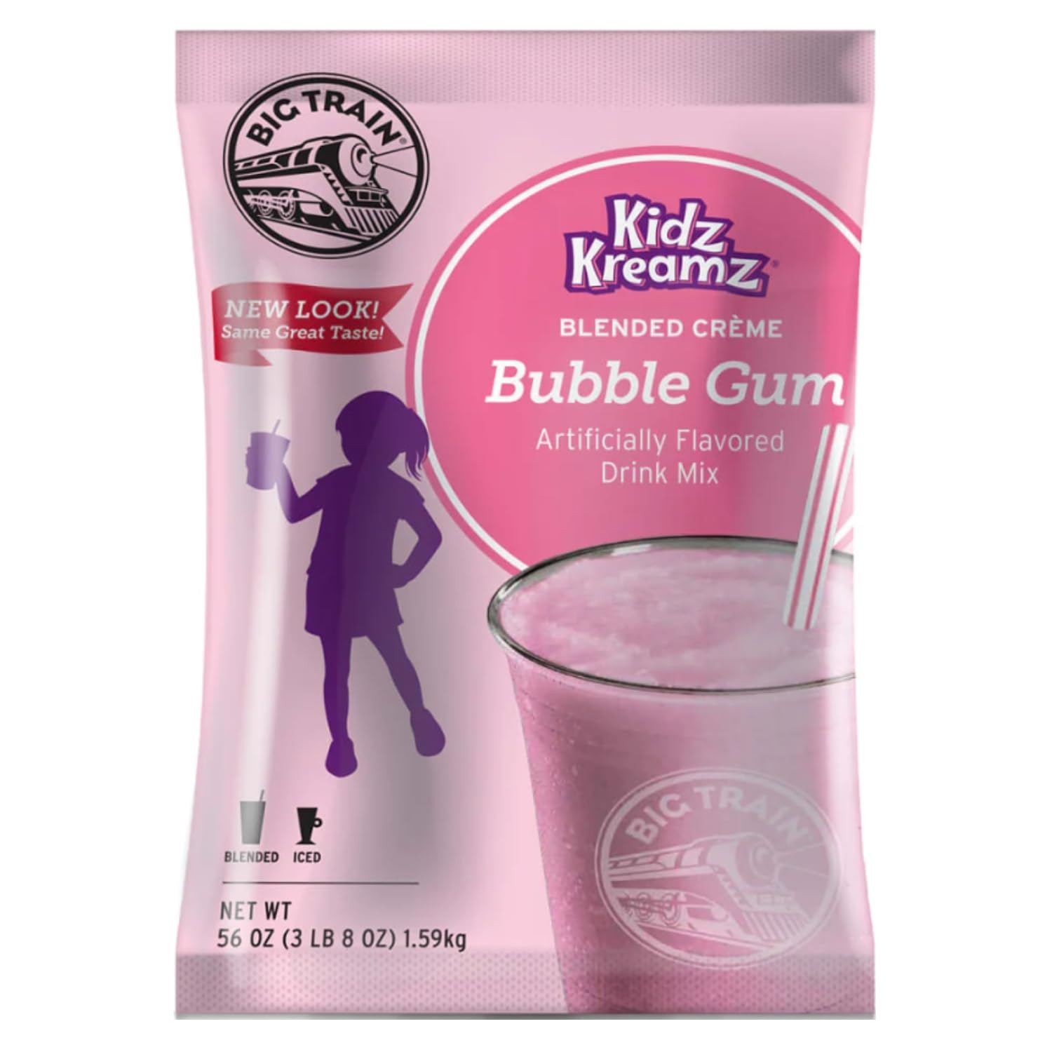Big Train Kidz Kreamz Bubble Gum Blended Beverage Mix, 3.5 Pound (Pack Of 1)