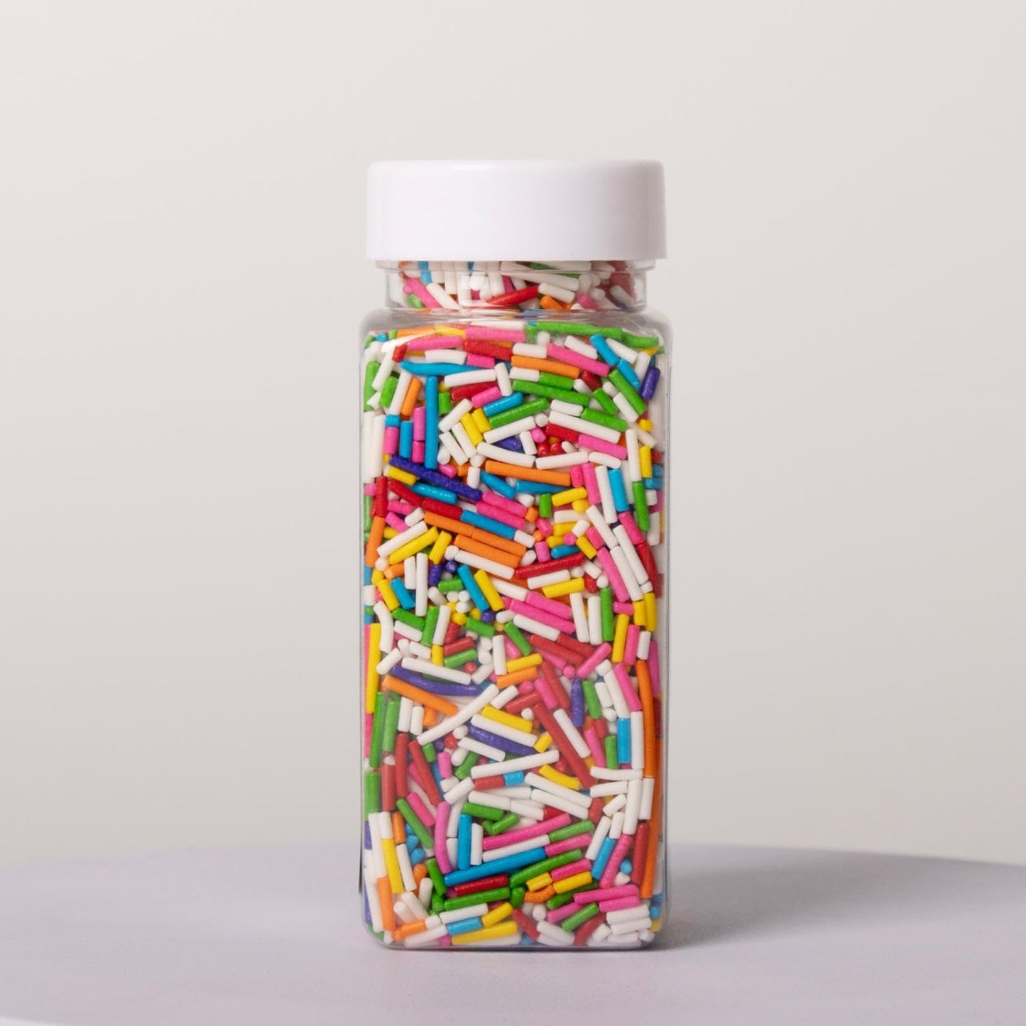 Cokoc Rainbow Jimmies Sprinkles - Soft Edible Rainbow Sprinkles for Cake Decorating & Ice Cream Toppings, 3.17oz