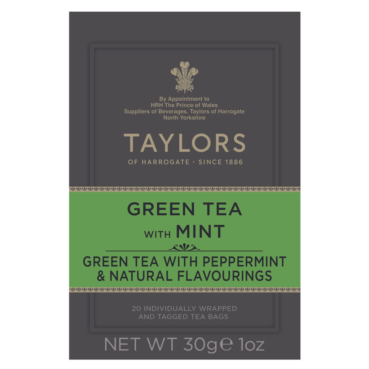 Taylors Of Harrogate Green Tea With Mint, 20 Count (Pack Of 1)