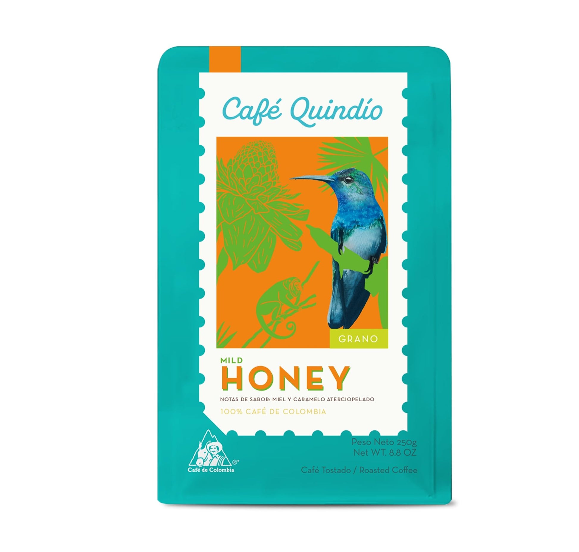 Cafe Quindio Specialty Harvest - Medium Roast 100% Colombian Excelso Whole Bean Arabica Coffee with Natural Mild Honey Tasting N