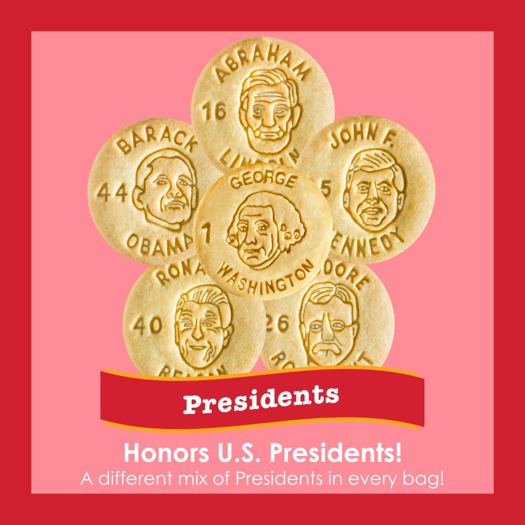 DICK & JANE EDUCATIONAL SNACKS – Nut-Free All-Natural Snacks for Kids – U.S. Presidents Edition – 12-Pack – 1 Ounce Each
