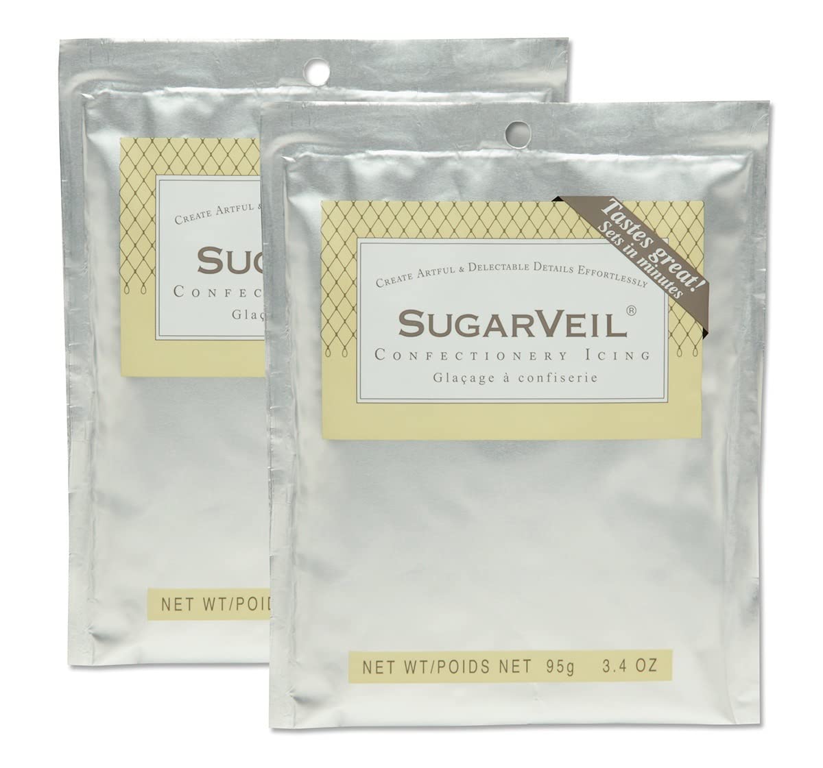 SugarVeil® Confectionery Icing, 2-pack, 3.4 oz each, White, Model FBA_20-152K