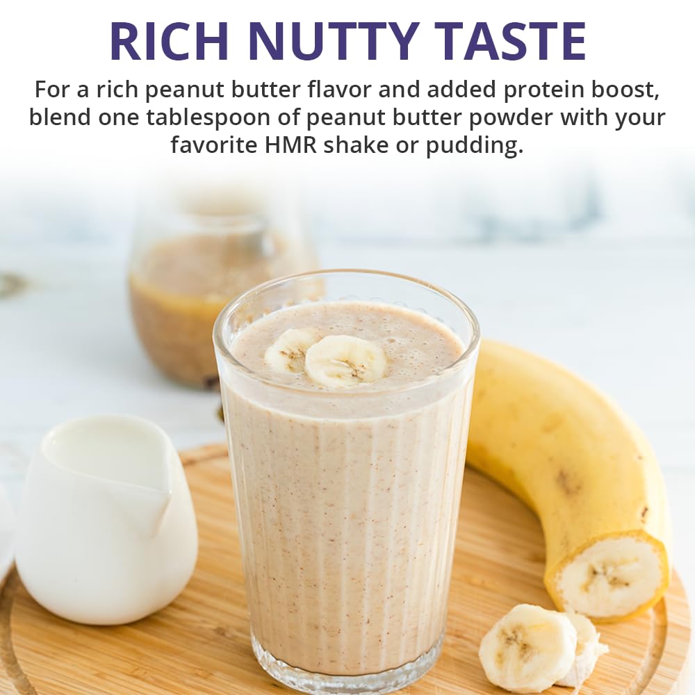 Powdered Peanut Butter by HMR, Powder Mix from Real Dry-Roasted Peanuts, 3 grams of Protein, Add to Smoothies, Shakes and Puddin