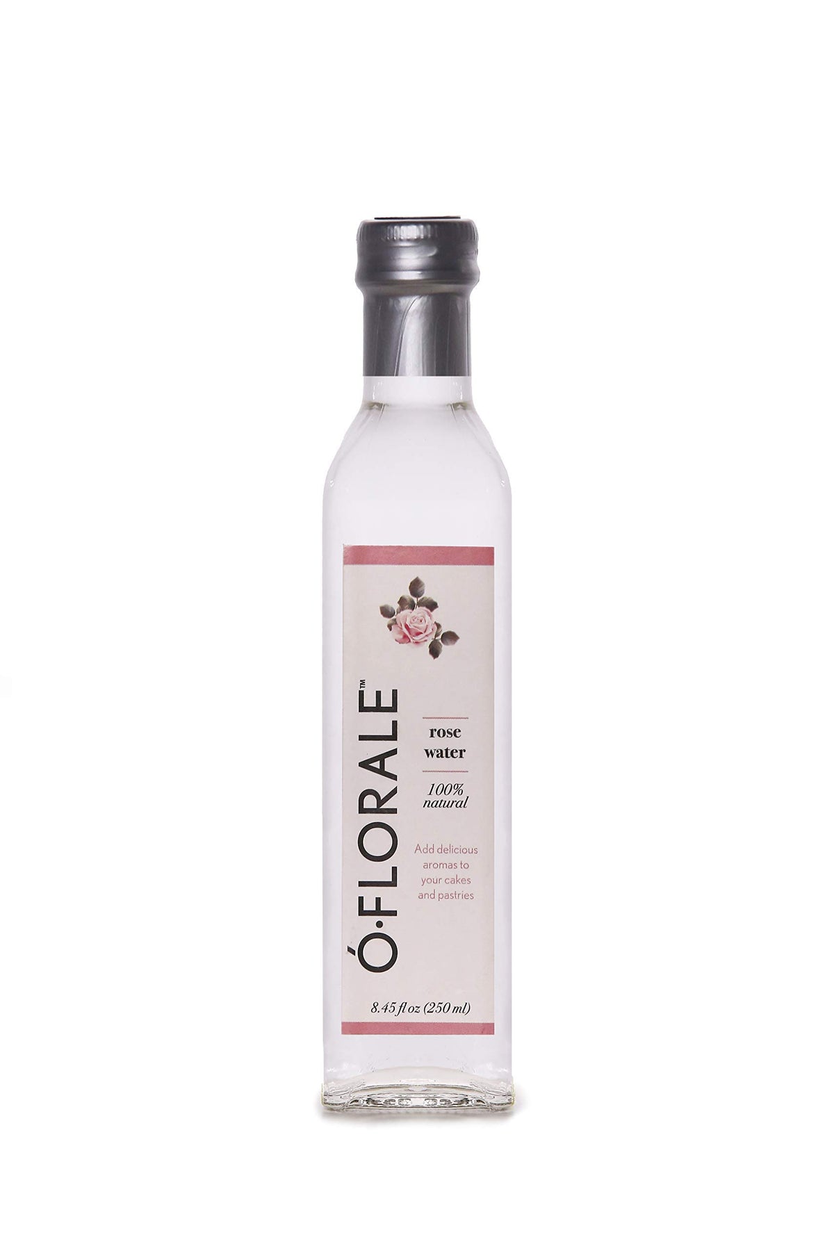 OFLORALE Rose Water, 8.45 fl oz, Food Grade, 100% Pure & Natural, No Sugar, Zero Calories, for Cooking, Baking and Cocktails