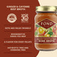 FOND Regenerative Beef Bone Broth with Ginger & Cayenne – 14 oz (12-Pack)
