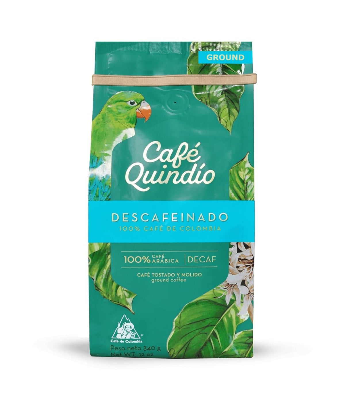 Cafe Quindio Decaf Ground Coffee, 100% Colombian Medium Roast (12 Oz / 340G)