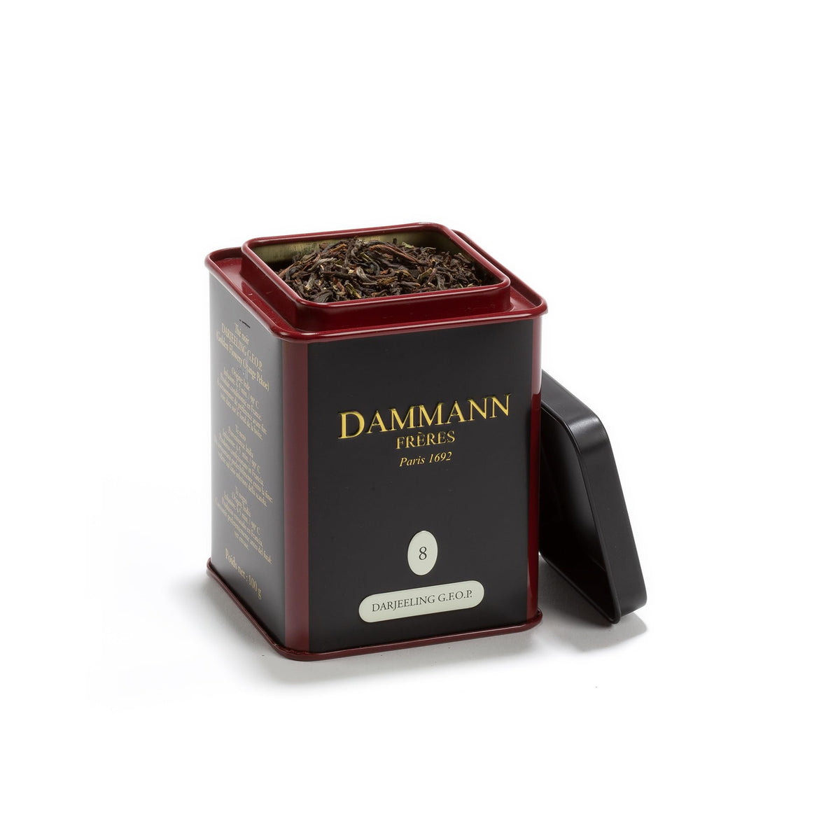 Dammann Freres Loose Leaf Black Tea, Peach & Almond Flavors, 3.5 Ounce Tin