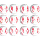 24 pc - Sport Theme Edible Sugar Cake Cupcake Cookie Toppers Decorations (Baseball)