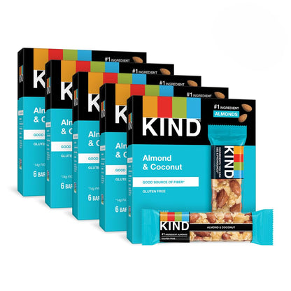 KIND Almond & Coconut Bars, Low Glycemic Index, Gluten Free Snacks, 1.4 OZ Bars (60 Count)