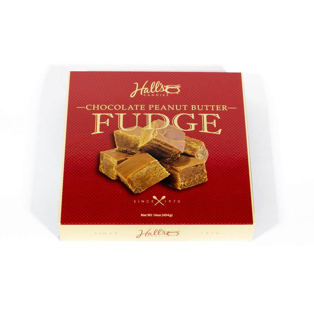 Halls Chocolate Peanut Butter Fudge, 1 Pound