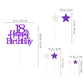 Glittery 18Th Happy Birthday Cake Topper With Star,Personalised 18 Birthday Cake Toppers Party Decorations Party Supplies For Bo