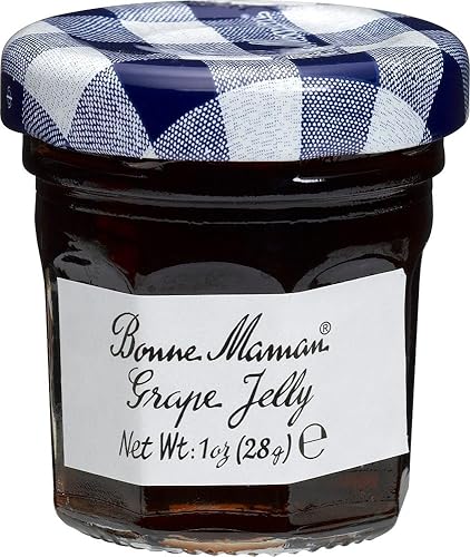 Bonne Maman Grape Jam Preserves - 60 Pcs X 1 Oz - Jelly Mini Jars