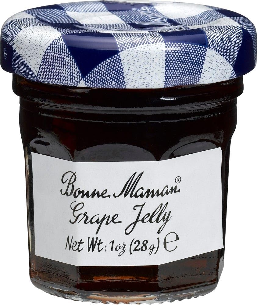 Bonne Maman Grape Jam Preserves - 60 Pcs X 1 Oz - Jelly Mini Jars