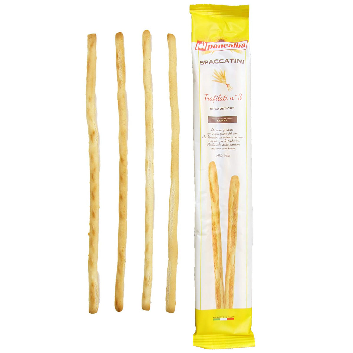 Panealba Thin Grissini Breadsticks | 16 Bags Case | Each Bag Contains 20 Packets | Each Packet Contains 4 Grissini | Imported fr