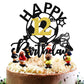 Aeryourtar Glitter Soccer Cake Topper for 12th Birthday, Paper Decoration, Football Theme, Perfect for Boys and Girls
