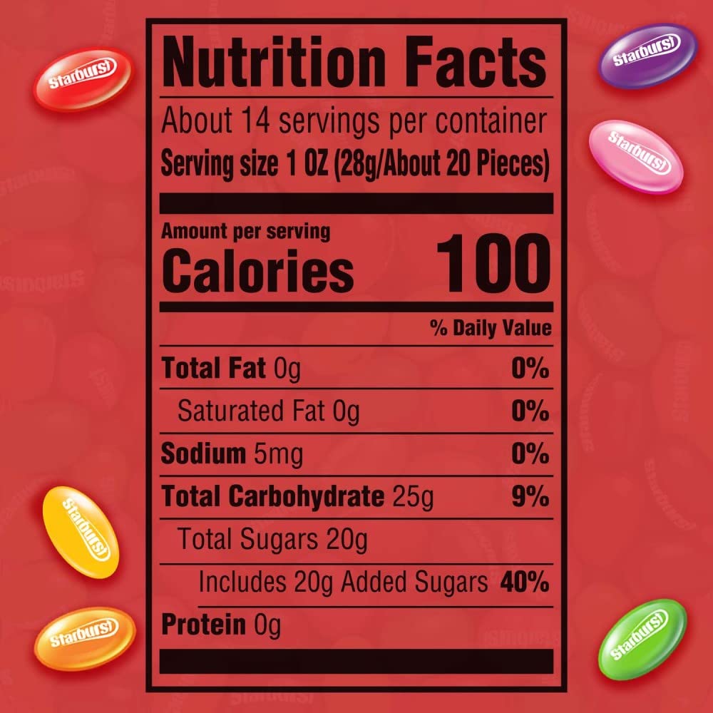 Starburst Jellybean Originals - 14 Ounce Pack of 12 - Colorful Fruit-Flavored Candy