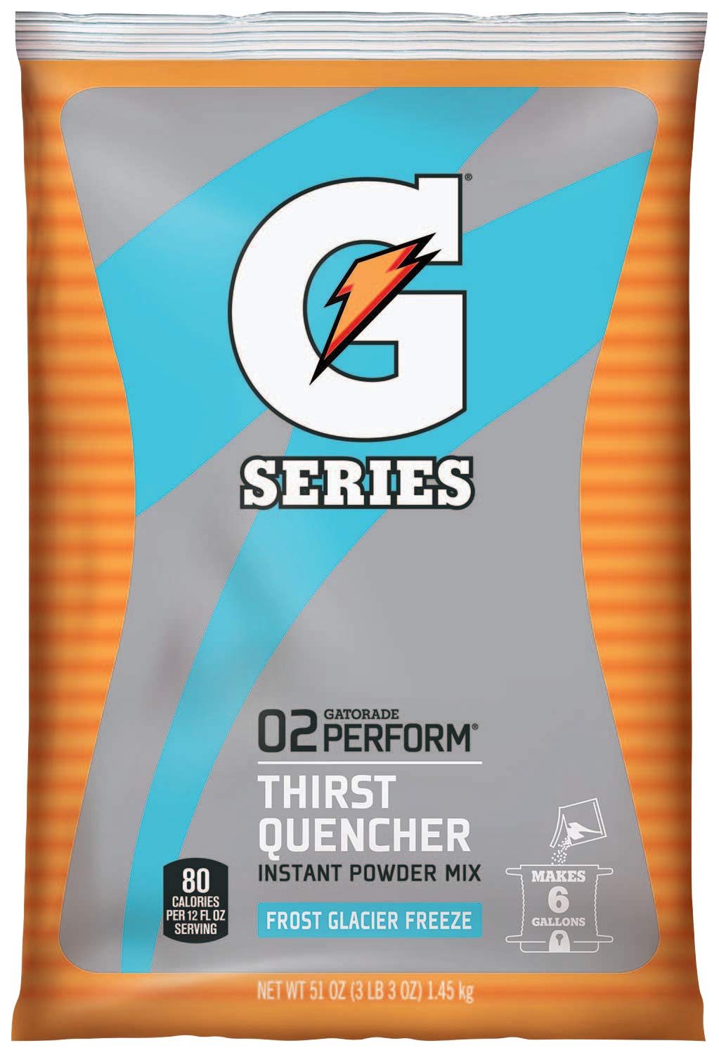 Gatorade Original Powdered Drink Mix, Glacier Freeze, 51oz Packet, 14/Carton