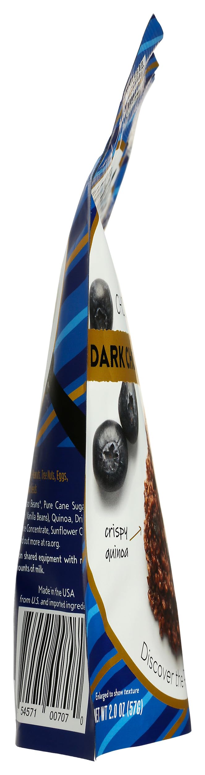 Undercover Chocolate Co Dark Chocolate + Blueberries Crispy Quinoa Snack, 2 Oz