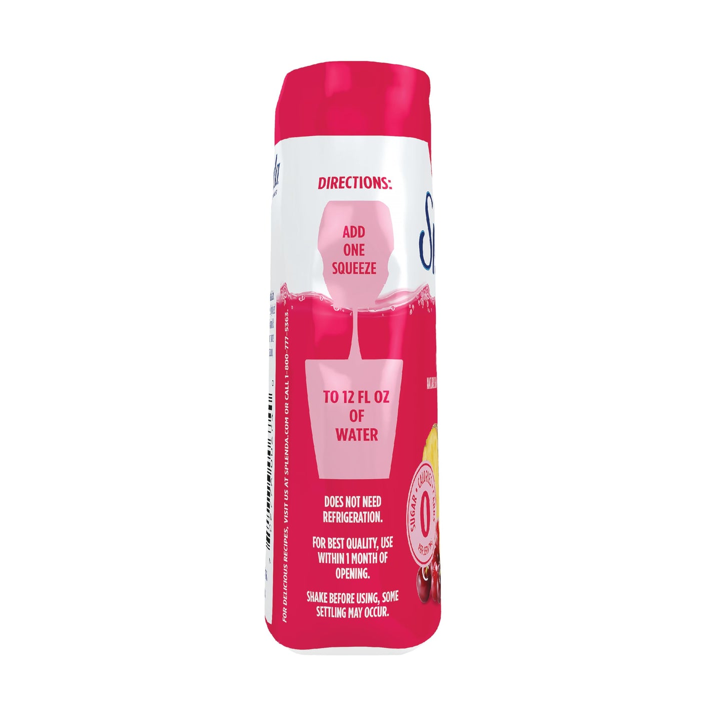 Splenda Liquid Water Enhancer Drops, Sugar Free, Zero Calorie, Natural Flavor, Concentrated Drink Mix, 3.11 Fl Oz Each Bottle (Fruit Punch, 1 Pack)