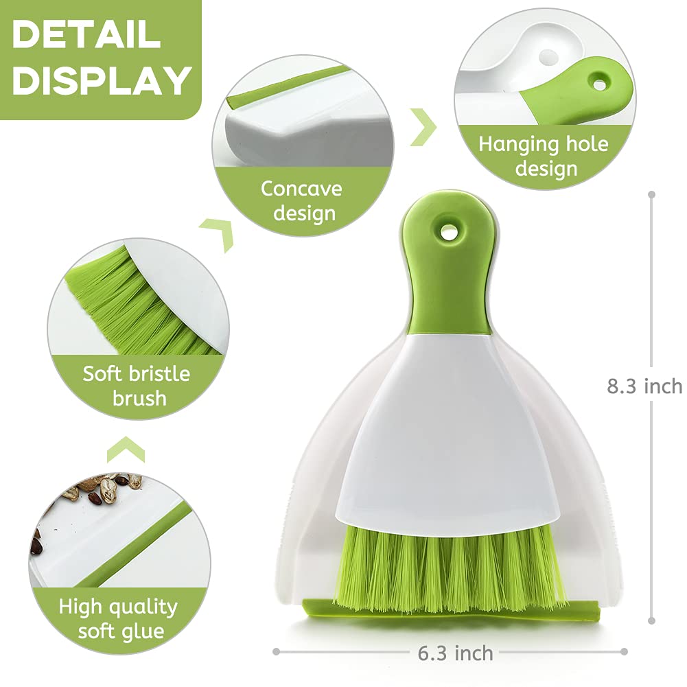 Dust Pan Broom Brush Dustpan - Small Broom And Dustpan Set, Mini Broom And Dustpan, Small Dustpan And Brush Set For Home Cleanin