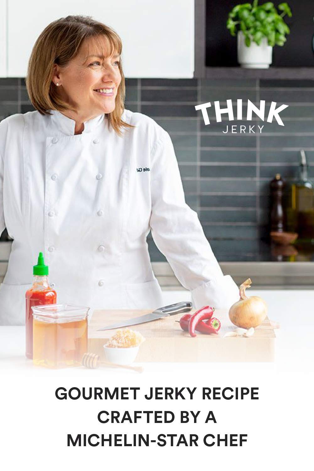 Think Jerky Sriracha Honey Turkey Jerky - Gluten Free, Low Calorie Snack, 2.2 Ounce Bags, Pack of 4