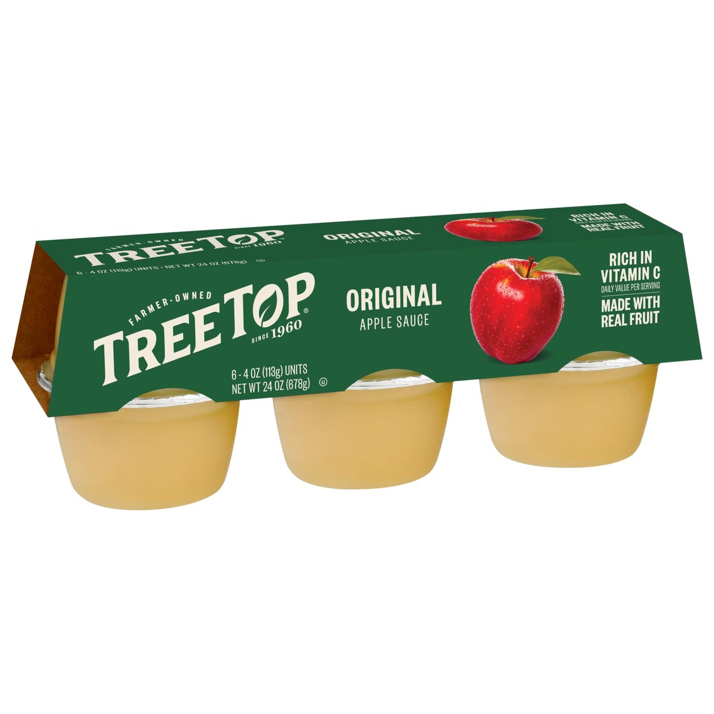 Tree Top Original Apple Sauce, 6 Count (Pack of 6)