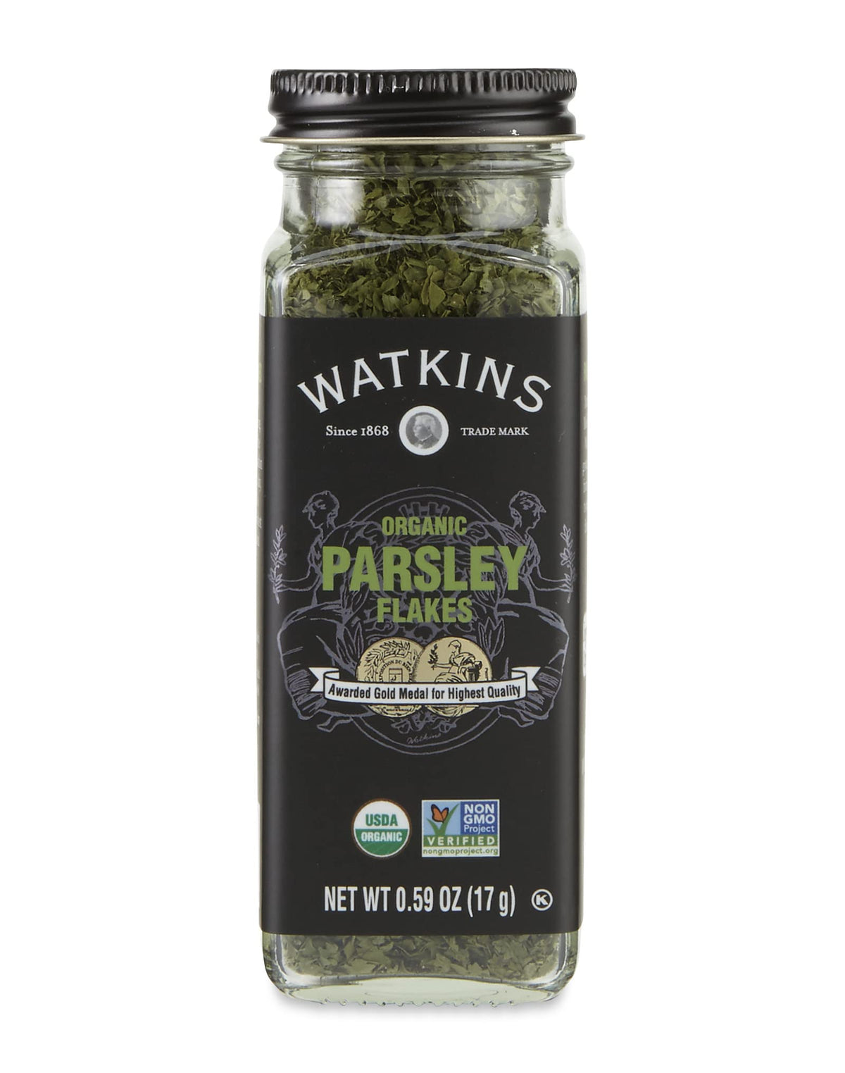 Watkins Gourmet Organic Parsley Flakes, Non-GMO, Kosher, 0.59 Oz Jar, 1-Pack