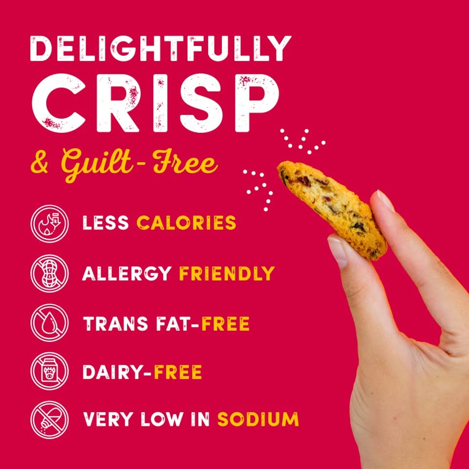 Cooper Street Cookies All Natural Twice Baked Crispy Cookie, Peanut & Dairy Free, Biscotti Style 18Oz, Blueberry Lemon (Pack Of