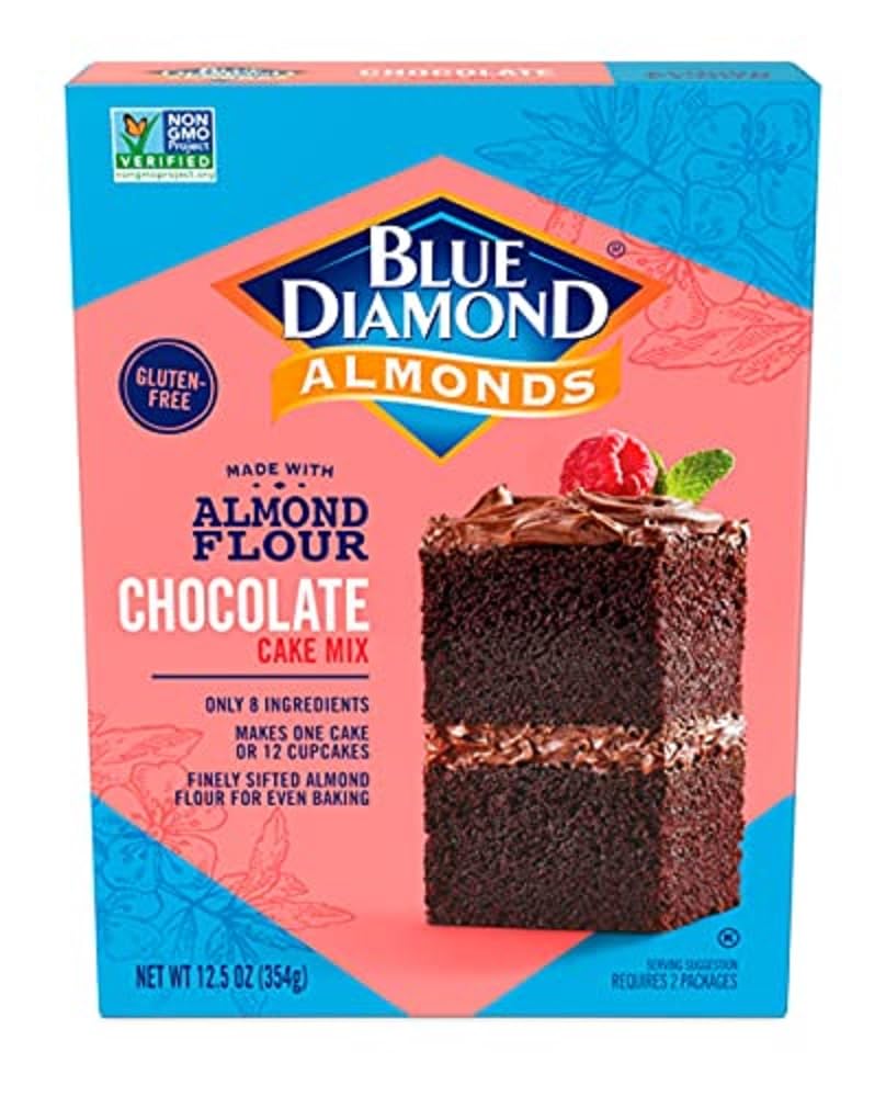 Blue Diamond Almonds Flour Gluten-Free Baking Mix, Chocolate Cake, Multicolor, 12.5 Oz