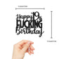 Caiwowo Birthday Cake Topper - Funny Black Glitter Design for 19th Birthday Celebration - Paper Material