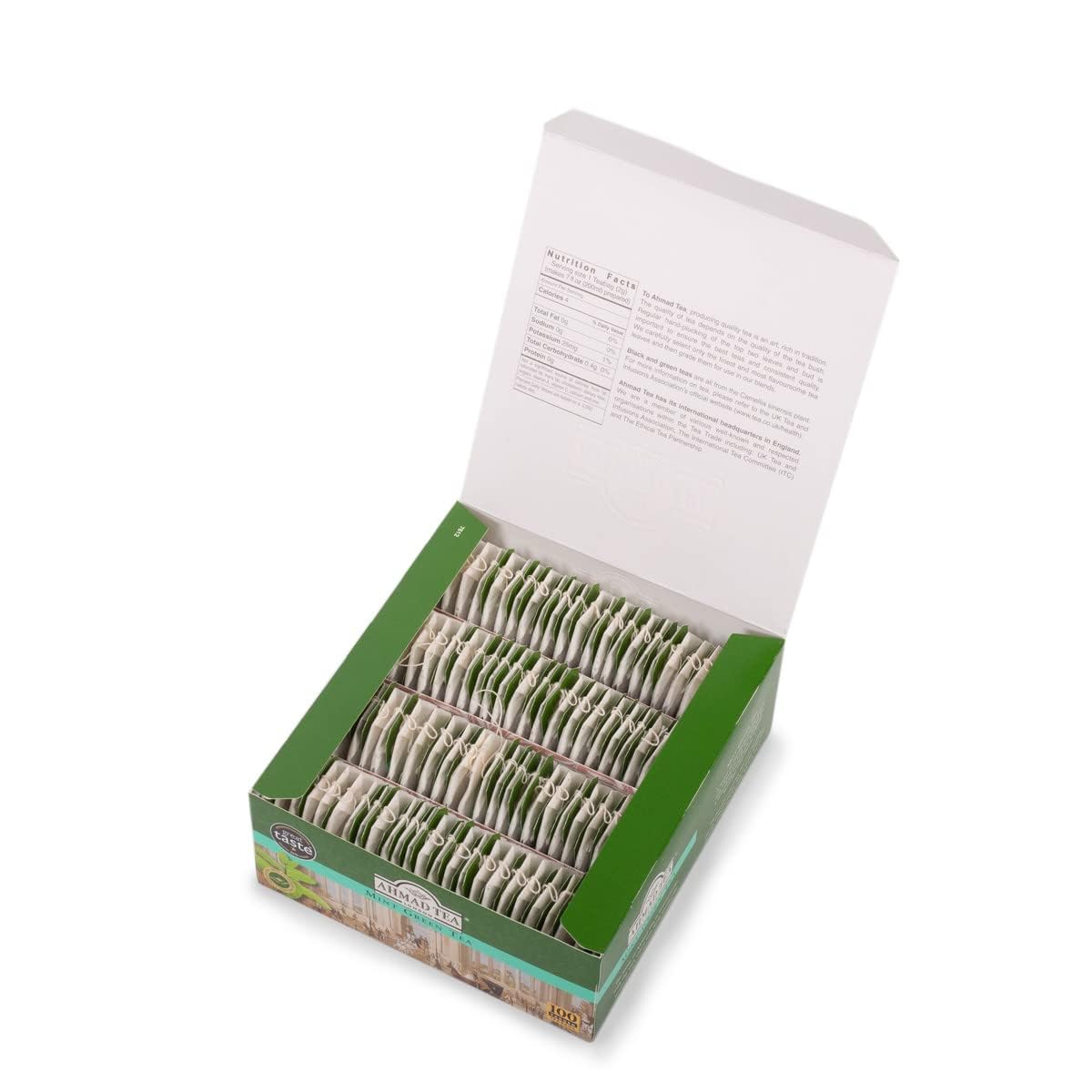 Ahmad Tea Mint Green Tea Teabags, 100 ct - Caffeinated and Sugar-Free