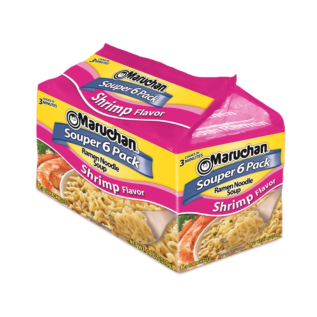 Maruchan Shrimp Ramen Noodle Soup, 2.53 Oz, 6 Ct