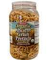 Hanover Organic Ancient Grain Spelt Sea Salt Pretzels Low Fat Cholesterol Trans Fat Free Party Snacks Resealable Container 28 oz