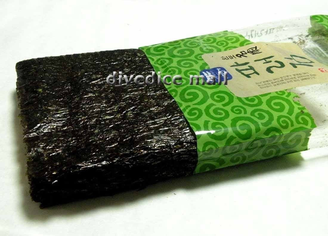 Wando Myungga Dried Kelp Sea  Nori Snack - 100 Sheets (6.7oz) Unseasoned Sushi Wraps
