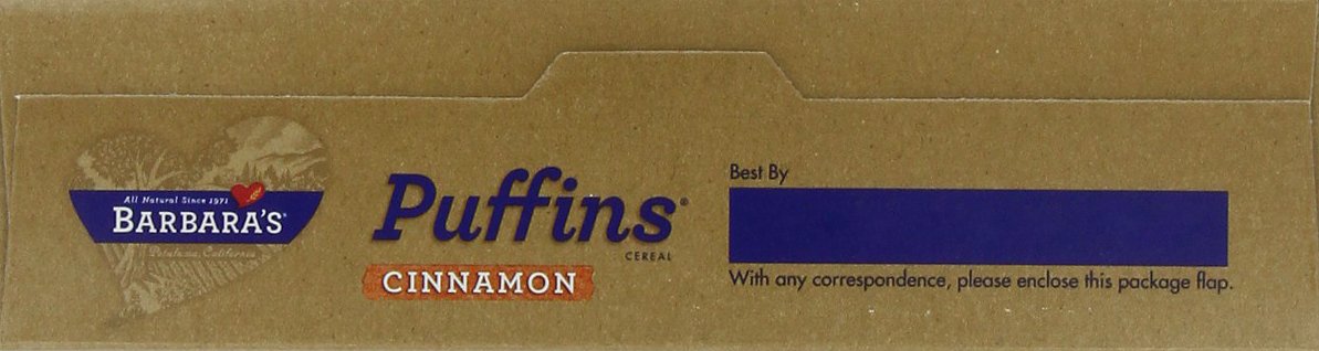 Barbaras Bakery Puffins Cereal, Cinnamon, 10-Ounce (Pack of 24)24